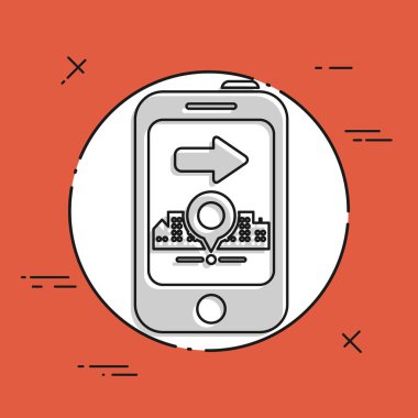 Smartphone navigasyon sistem kutsal kişilerin resmi