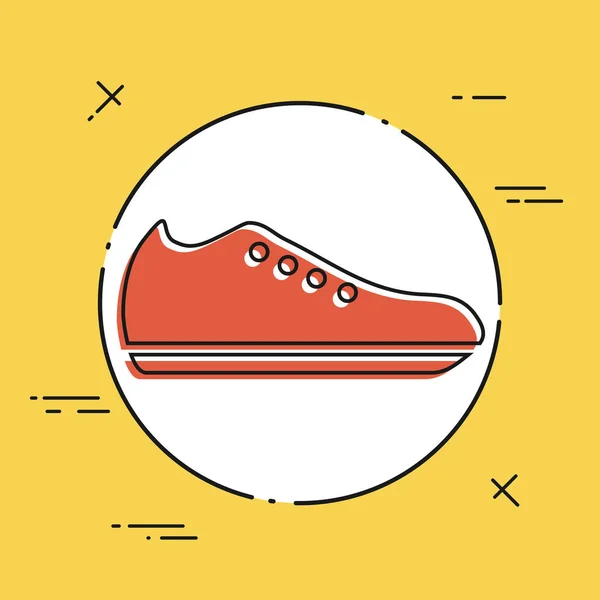 Icona singola scarpa isolata — Vettoriale Stock