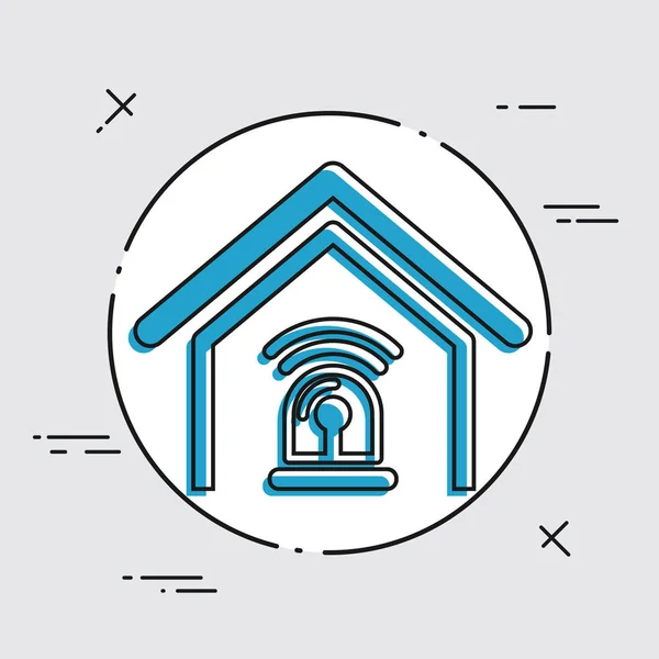 Home alarm icon — Stock Vector