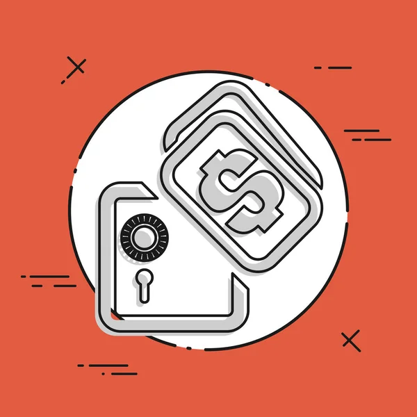 Icono de caja de seguridad — Archivo Imágenes Vectoriales