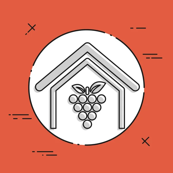 Wine farm icon — Stock Vector