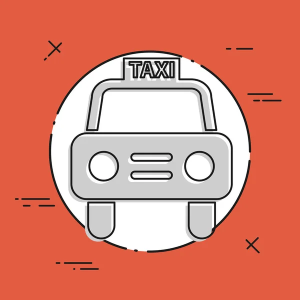 Jediné izolované taxi ikona — Stockový vektor