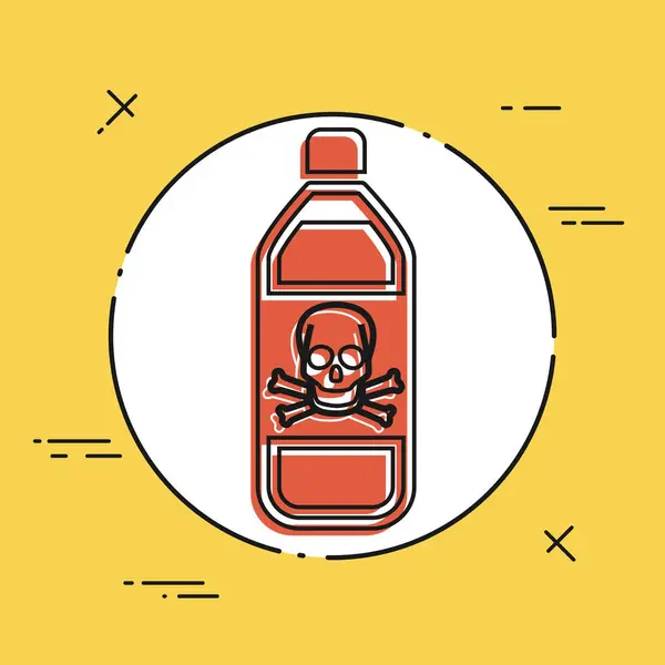 Dangerous bottle icon — Stock Vector