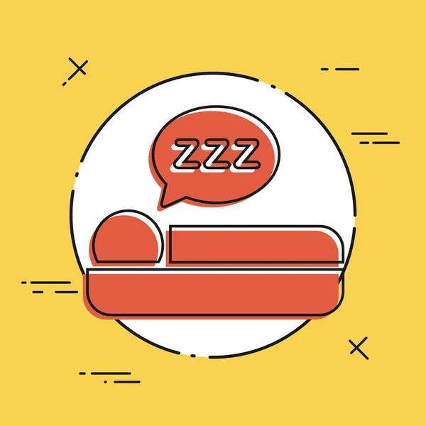 Dormir icono plano — Vector de stock