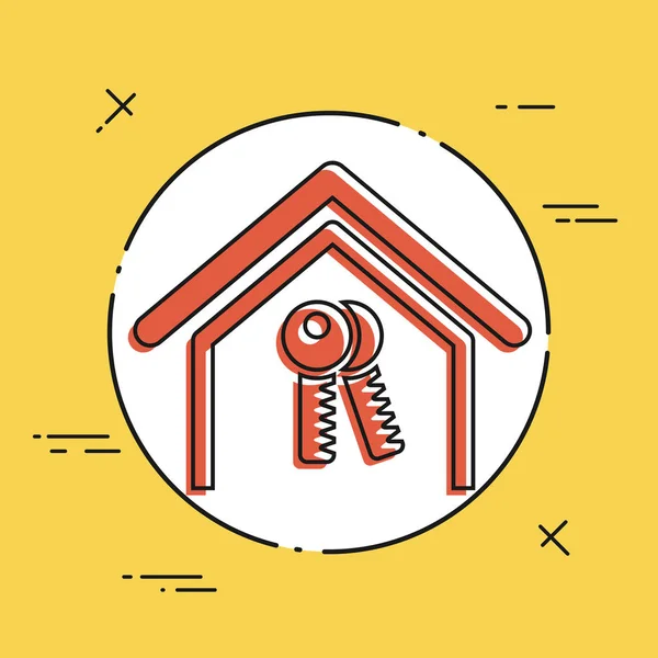 Huis sleutels pictogram — Stockvector