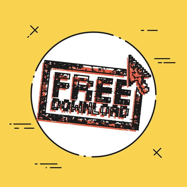 Стилизованная печать "Скачать бесплатно" — стоковый вектор