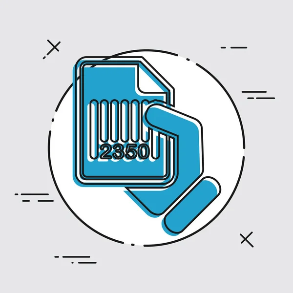 Icono de documento de código de barras — Vector de stock