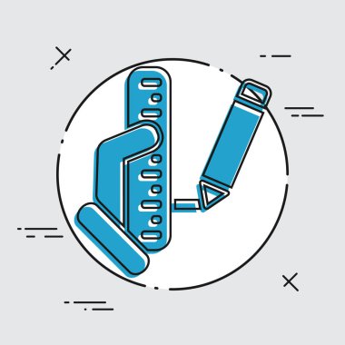 Ölçüm düz simgesi