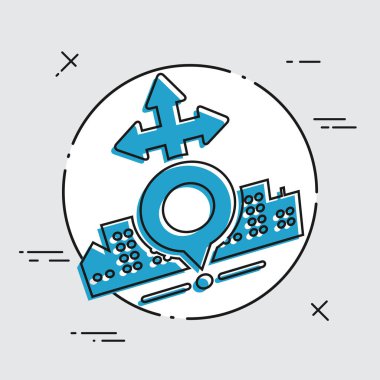 şehir haritası simgesini