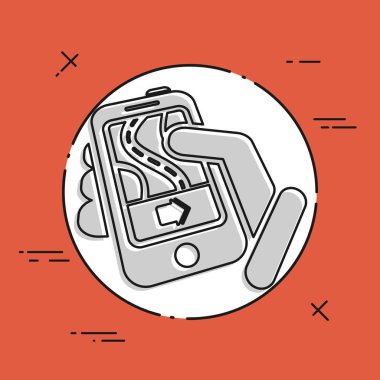 Smartphone navigator simgesi