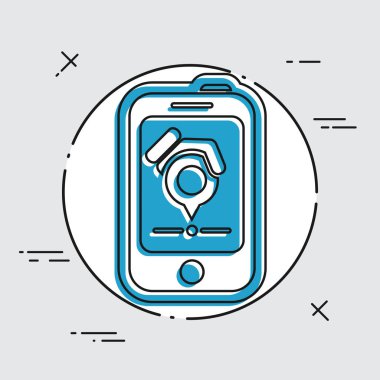 Smartphone navigasyon sistem kutsal kişilerin resmi