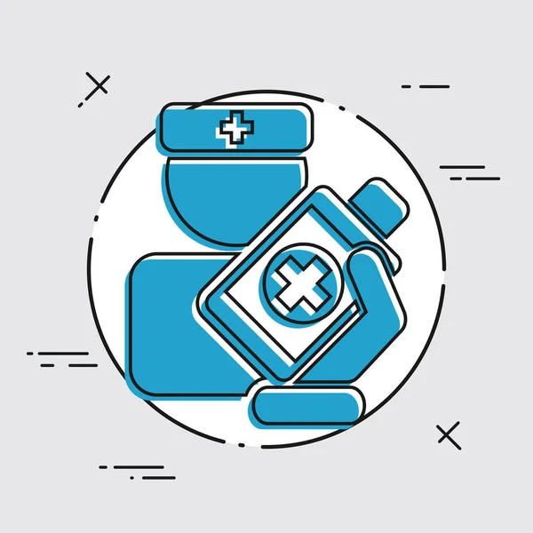 Medical bottle icon — Stock Vector