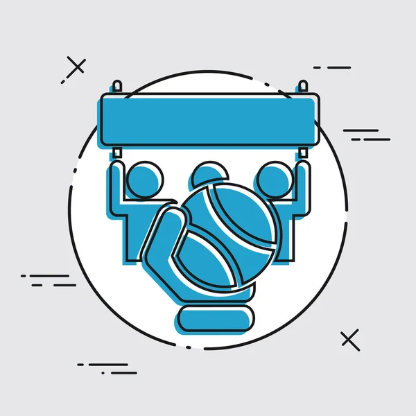 Tennis wedstrijd pictogram — Stockvector