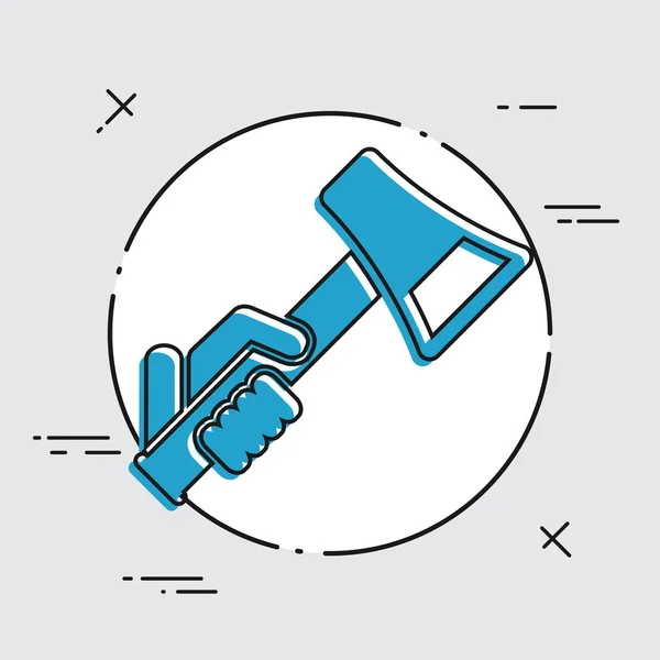 Axe flat icon — Stock Vector