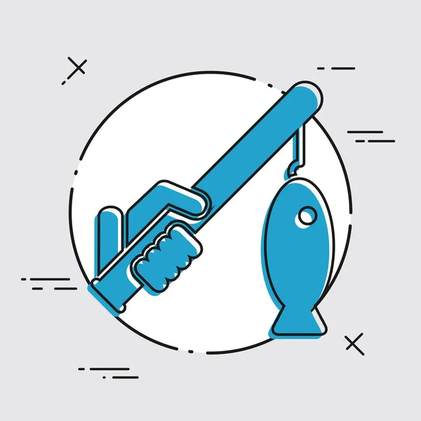 Single fish icon — Stock Vector