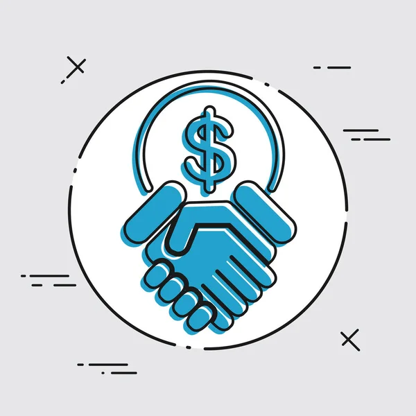 Financial agreement icon — Stock Vector