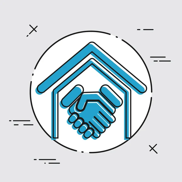 Real estate handshake — Stock Vector