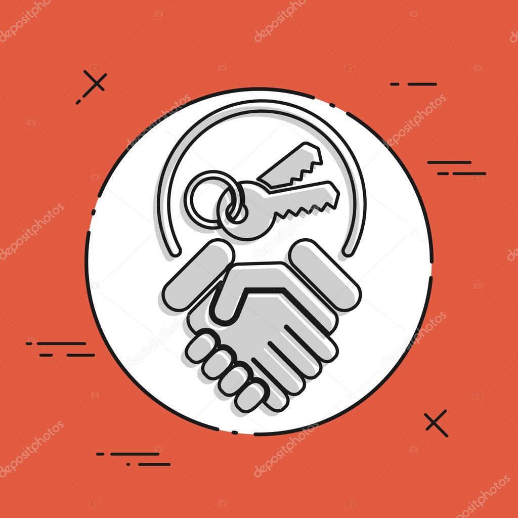 Delivery of the keys icon