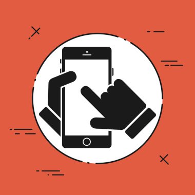 Akıllı Telefon Düz Simgesi 