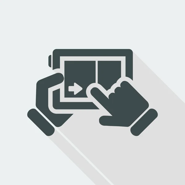 Jednoduché ikony Touchscreen — Stockový vektor