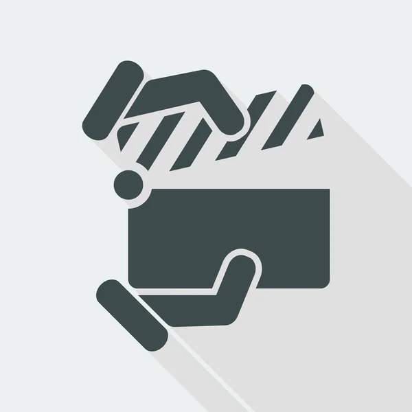 Icône concept Clapboard — Image vectorielle