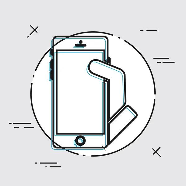 Smartphone flat icon — Stock Vector