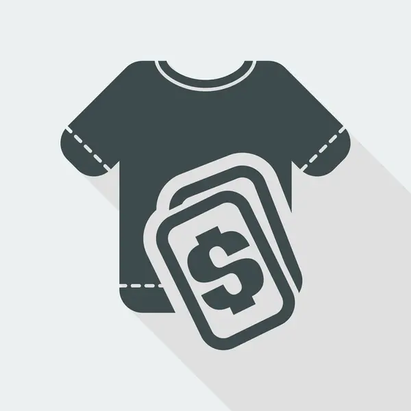 Icono que representa un precio de camiseta — Archivo Imágenes Vectoriales