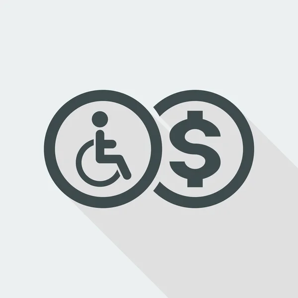 Vektor Illustration der einzelnen isolierten Handicap-Erstattung ic — Stockvektor