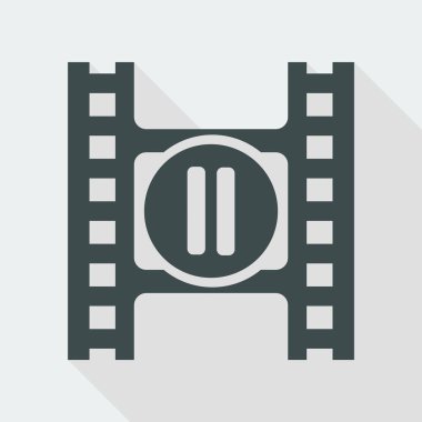 Tek izole video oynatıcı simge vektör çizim