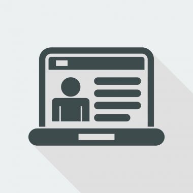 Tek izole profil sayfası simgesi 