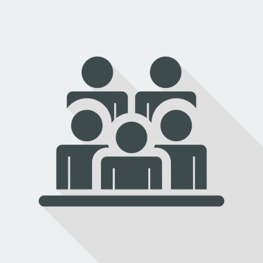 Tek izole kişi grup simgesi 