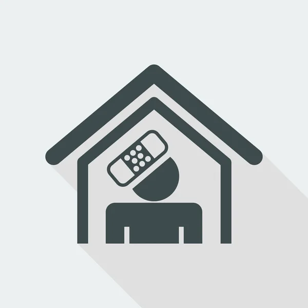 Vector illustration of single isolated home accident icon — Stock Vector