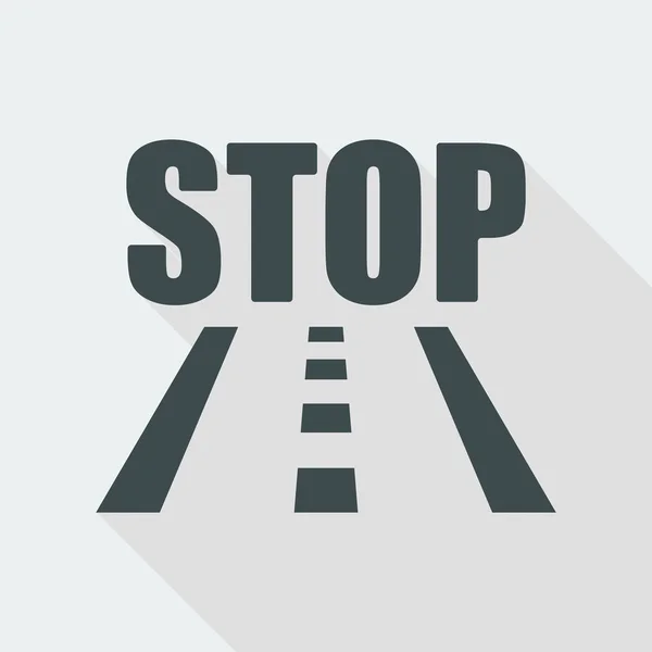 Ikonę stop w drodze na białym tle — Wektor stockowy