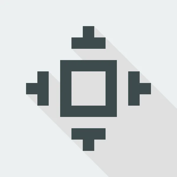Elszigetelt pixelenkénti pc ikonra — Stock Vector