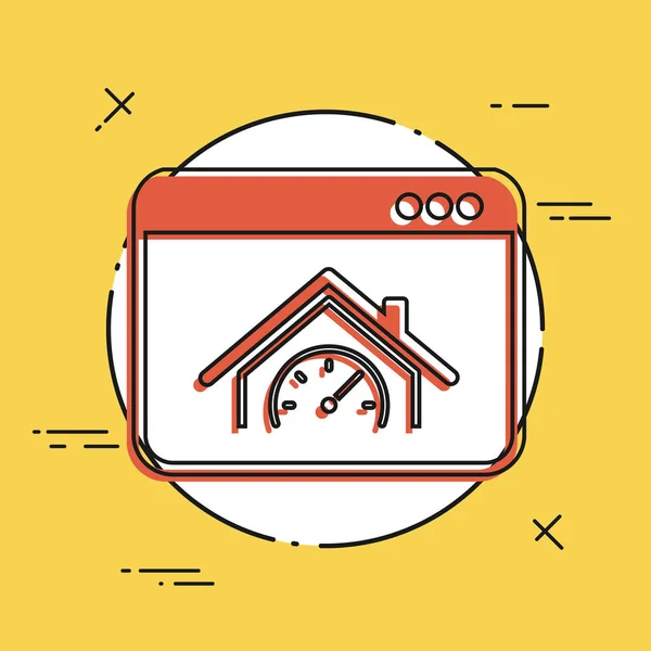 House performance icon — Stock Vector