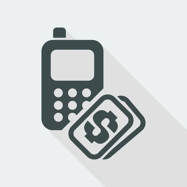 Ilustración vectorial del costo del teléfono — Vector de stock