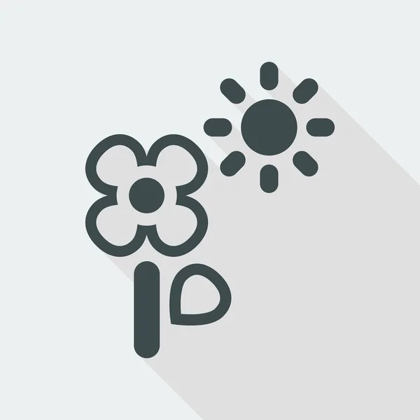 Enkelvoudige geïsoleerde bloem pictogram — Stockvector