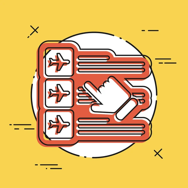 Airline booking icon — Stock Vector