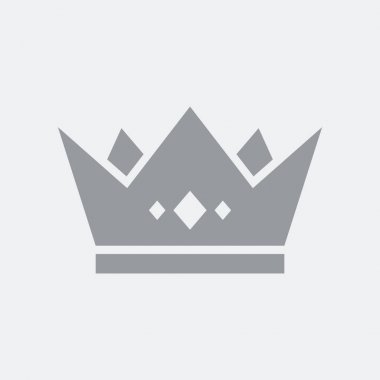 Kraliyet tacı. Düz, temiz, en az ve izole vektör illustrati