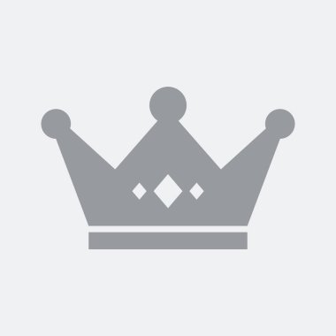 Kraliyet tacı. Düz, temiz, en az ve izole vektör illustrati