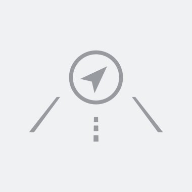 Yol yön göstergesi. Düz, temiz, en az ve izole vect