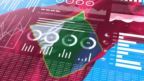 Abruzzo Itália Relatórios Análise Informacional Dados Financeiros Infográficos Exibir Animação — Vídeo de Stock