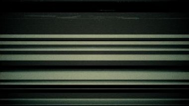 Vintage VHS (Video Home System) gürültü ve obje etkisini bozar. Eski bir kaset ya da eski bir TV 'de arıza var. Sinyal yok. 4k hata efekti.