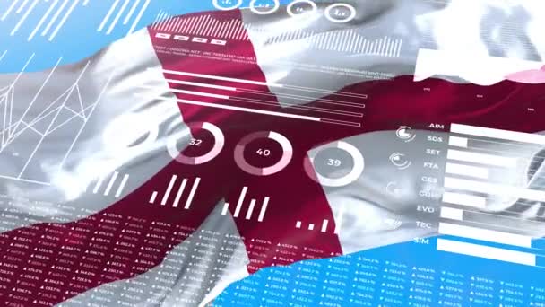 Angleterre Rapports Analyse Informationnelle Données Financières Infographies Affichent Animation Avec — Video