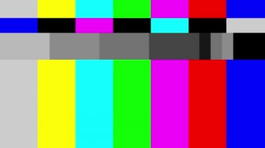 Vintage VHS (Video Home System) gürültü ve obje etkisini bozar. Eski bir kaset ya da eski bir TV 'de arıza var. Sinyal yok. 4k hata efekti.