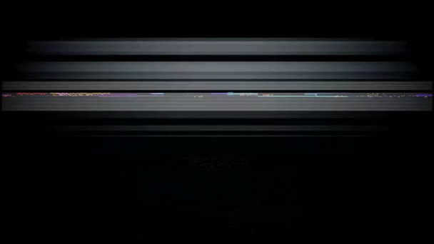 Vintage VHS (Video Home System) défauts bruit et des artefacts effet. Glitches erreur d'une vieille bande ou d'un vieux téléviseur. Pas de télé. Effet de pépin 4k .