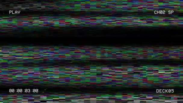 Vintage Vhs Video Home System Defectos Ruido Efecto Artefactos Error — Vídeos de Stock