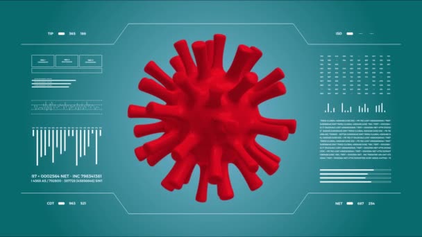 Animação Laboratório Tecnologia Médica Estudo Análise Vírus Por Médico Clínico — Vídeo de Stock