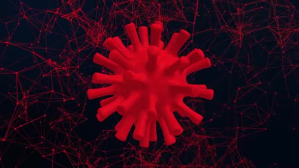 Wabah Virus Atau Penyebaran Epidemi Dalam Komunitas Dunia Global Konsep — Stok Video