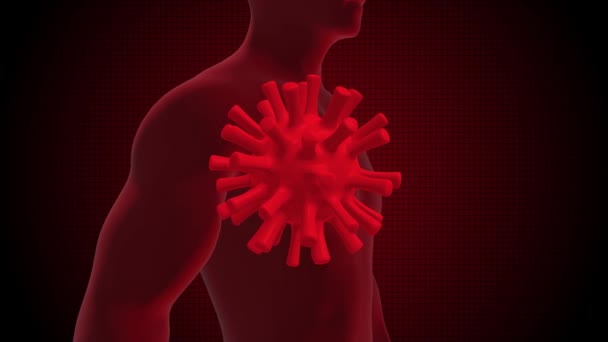Медичні Технології Лабораторної Анімації Вивчення Аналіз Вірусів Дослідницьким Клінічним Лікарем — стокове відео